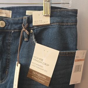 Vintage America Women's Dark Blue Ankle Jeans